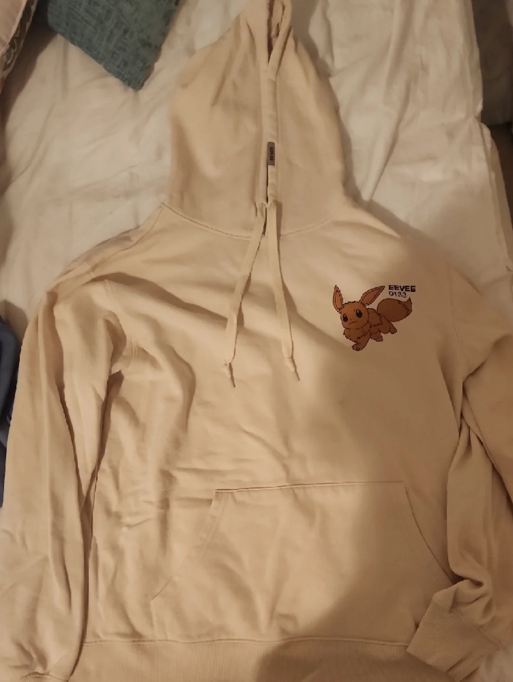 Pokemon Cream Pullover Sweatshirt with Eevee Graphic - Picture 3 of 4